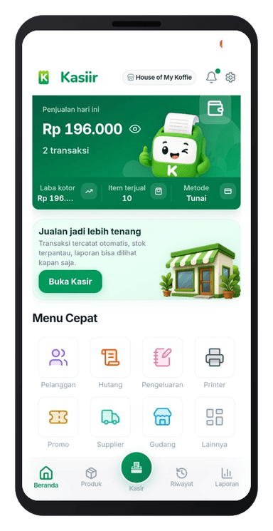 Dashboard Kasiir